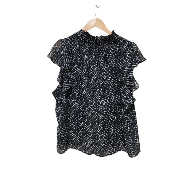 1.STATE Keyhole Mock-Neck Flutter-Sleeve Top Size XXL - Picture 8 of 8